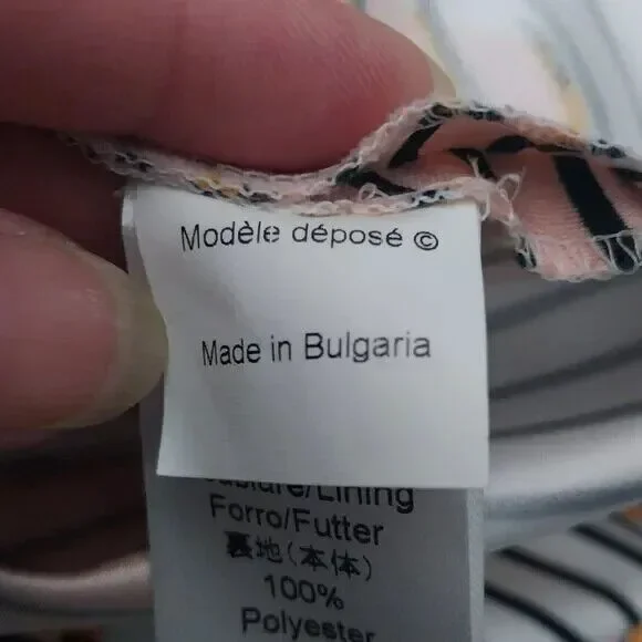 Kenzo White Polka Dot and Stripe Print Sleeveless Flared Dress Sz 36 (US 4) - Picture 10 of 11